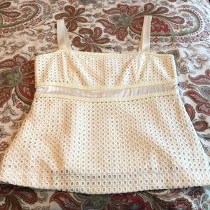 Lilly Pulitzer ivory eyelet top, size 8